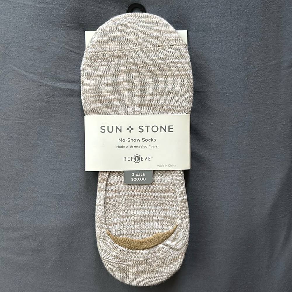 Sun + Stone 3 pack no show socks